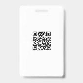 Carte d'identité | Logo photo moderne simple Badge (Arrière)