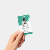 Carte d'identité moderne | Badge QR d'employé d'en (Manuel / portable)