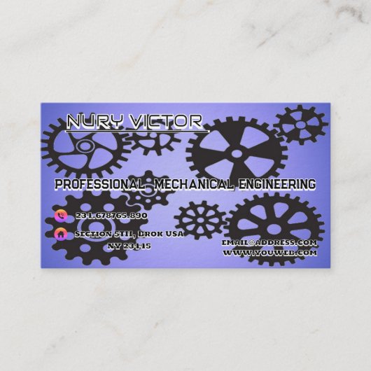 Carte d'identité moderne Mechanic Pro (Devant)