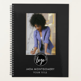 Carte d'identité noire moderne minimaliste Logo ph