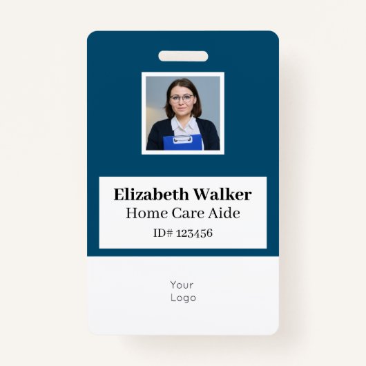 Carte d'identité personnalisée Badge photo double  (Devant)