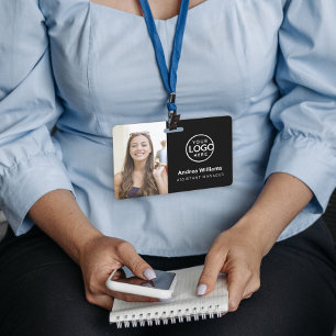 Carte d'identité professionnelle moderne, Badge QR