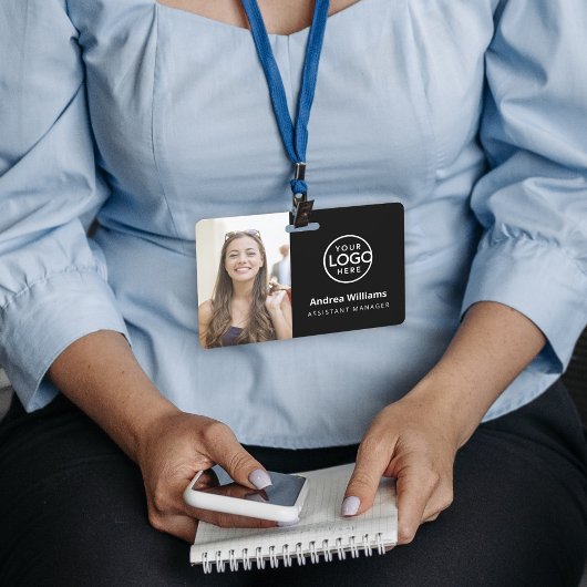 Carte d'identité professionnelle moderne, Badge QR