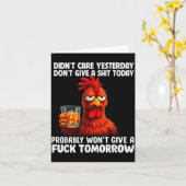 Carte Didn’t Care Yesterday Don’t Give A Today Probably (Fleur jaune)