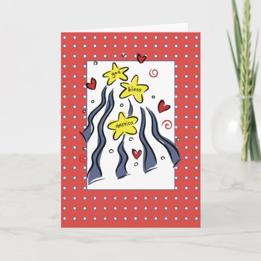 Carte Dieu 3307 bénissent l'Amérique (Devant)