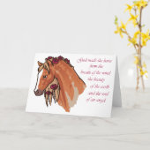 Carte Dieu a fait le cheval (Fleur jaune)