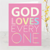 Carte Dieu aime tous (Fleur jaune)