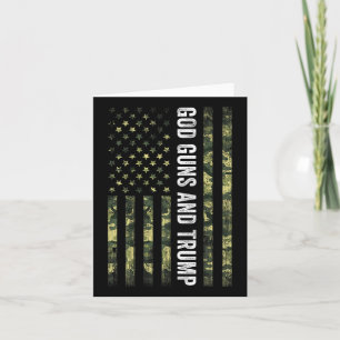 Carte Dieu Armes Et Trump 2e Amendement Drapeau États-Un