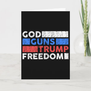 Carte Dieu Armes Trump Liberté - Drôle Usa Trump