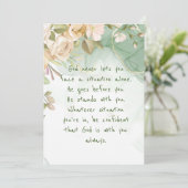 Carte Dieu Avec Vous Jamais Seul Fleurs Inspirantes (Debout devant)