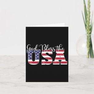 Carte Dieu Béni Les Etats-Unis Drapeau Patriotique 4 jui
