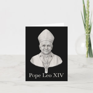 Carte Dieu Béni Pape Leo Xiv Portrait