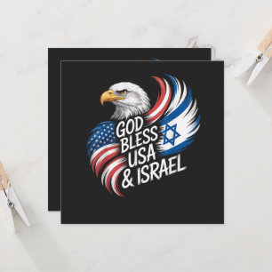 Carte Dieu bénisse Israël USA