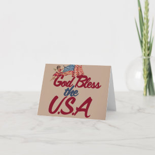 Carte Dieu bénisse les États-Unis