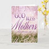 Carte Dieu bénisse les mères (Fleur jaune)