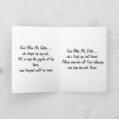 Carte "Dieu bénisse ma soeur" (Intérieur)