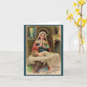 Carte Dieu bénisse votre Noël (Fleur jaune)