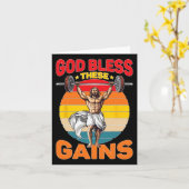 Carte Dieu Bénit Ces Gains Musculation - (Fleur jaune)