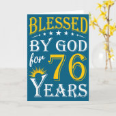 Carte Dieu bénit vintage pour conception 76 (Fleur jaune)