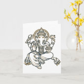 Carte Dieu de divinité indoue de Ganesha (Fleur jaune)