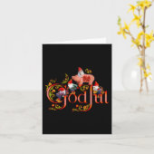 Carte Dieu de Noël scandinave Jul Marzipan Pig (Fleur jaune)