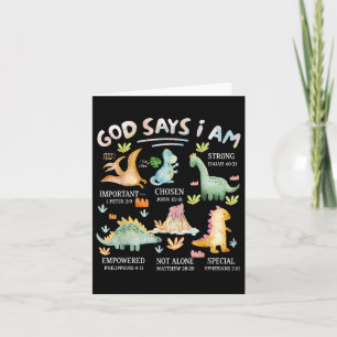 Carte Dieu Dit Que Je Suis Dinosaure Bible Verse Christi