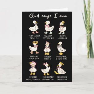 Carte Dieu dit que je suis drôle Christian Goose Femmes 