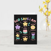 Carte Dieu Dit Que Je Suis Flower Girl Christian Bib (Fleur jaune)