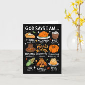 Carte Dieu Dit Que Je Suis Thanksgiving Béni Leaves Auto (Fleur jaune)