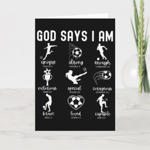 Carte Dieu dit que je suis un verset biblique chrétien S
