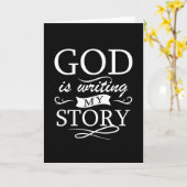 Carte Dieu Écrit Mon Histoire Foi chrétienne (Fleur jaune)