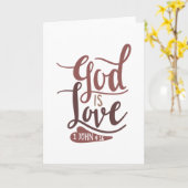 Carte Dieu est amour (Fleur jaune)