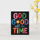 Carte Dieu Est Bon Tout Le Temps Jésus-Christ Chrétien (Fleur jaune)