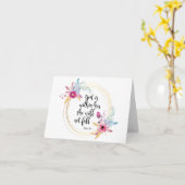 Carte Dieu est dans son psaume 46:5 (Fleur jaune)