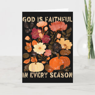Carte Dieu Est Fidèle En Chaque Saison Floral Automne Ch