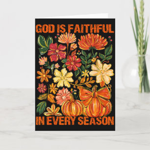 Carte Dieu Est Fidèle En Toute Saison Floral Automne Chr