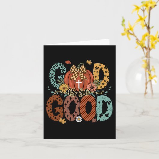 Carte Dieu est si bon automne Christian Automne Citrouil (Fleur jaune)