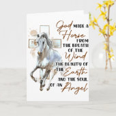 Carte Dieu fit un cheval à partir du souffle du vent La (Fleur jaune)