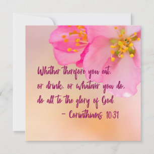 Carte Dieu Gloire Christian Floral Inspiration