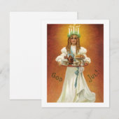 Carte Dieu juil ! Lucie avec friandises (Devant / Derrière)