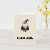 Carte Dieu juil, Noël scandinave (Fleur jaune)