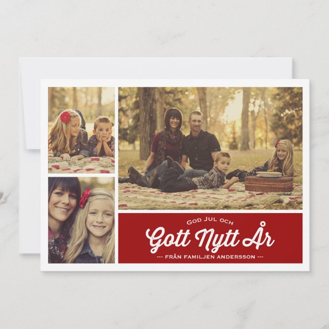 Carte Dieu Jul och Gott Nytt År hälsning (Devant)