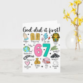 Carte Dieu l'a fait en premier 67 Six Sept Mème Jésus-Ch (Fleur jaune)