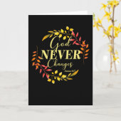 Carte Dieu ne change jamais le verbe de la Bible chrétie (Fleur jaune)