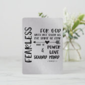 Carte Dieu ne nous a pas donné l'Esprit de la Peur Écrit (Debout devant)