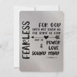 Carte Dieu ne nous a pas donné l'Esprit de la Peur Écrit