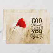 Carte Dieu ne t'a pas créé pour te mélanger dans la cart (Devant / Derrière)