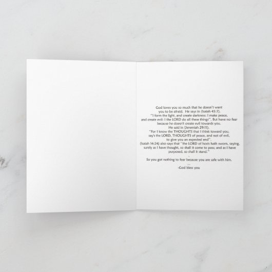 Carte Dieu pense à vous (Intérieur)