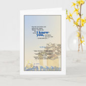 Carte Dieu se réjouit en vous - Jérémie 1:5 (Fleur jaune)