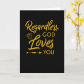 Carte Dieu t'aime Citation de la foi chrétienne (Fleur jaune)